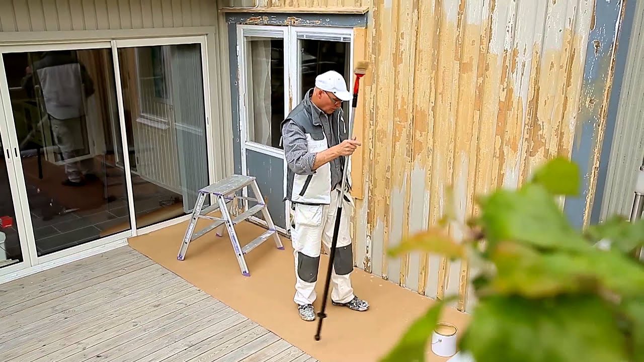 Male huset utendørs - steg for steg