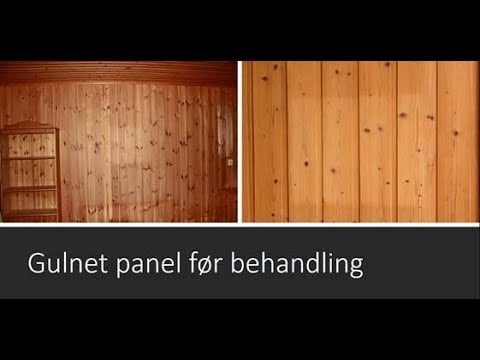 Fornyelse av gulnet og skjoldete panel