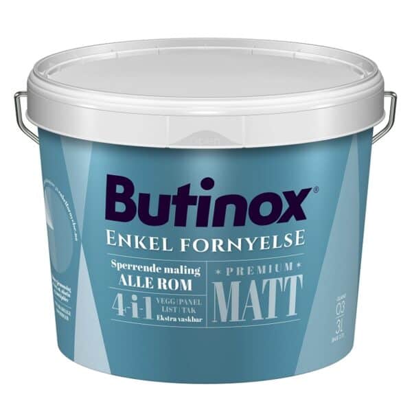 Butinox Interiør Sperrende Premium Matt 4i1 maling 2,7 liter