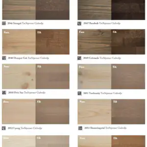 Fargekart Trestjerner gulvolje farger