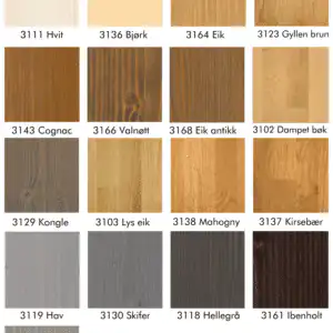 Osmo dekorvoks transparent fargekart