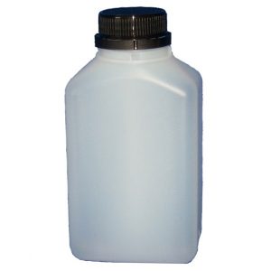 Plastflaske firkantet med kork 0,5 liter