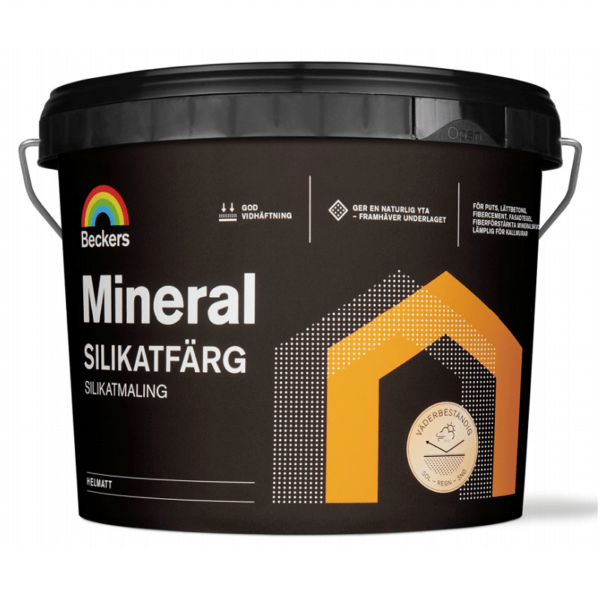 Silikatmaling Beckers Mineral hvit 2,7 liter