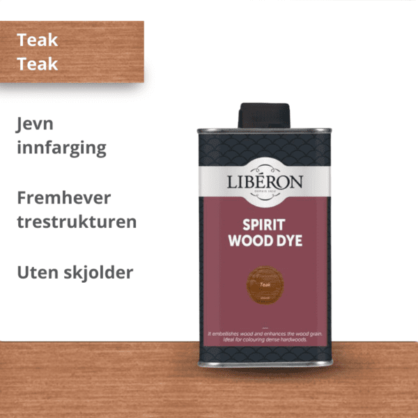 Liberon Spritbeis Spirit Wood Dye 250 ml Teak