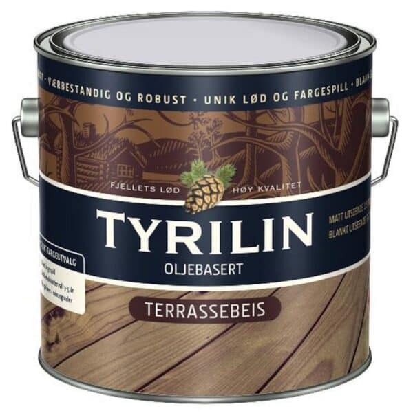 Tyrilin Terrassebeis 3 liter - Nå med flere nye farger
