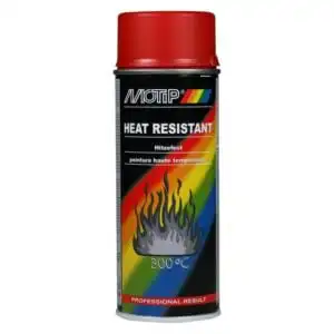 Varmebestandig lakk Rød maling Motip tåler 800 grader 400 ml