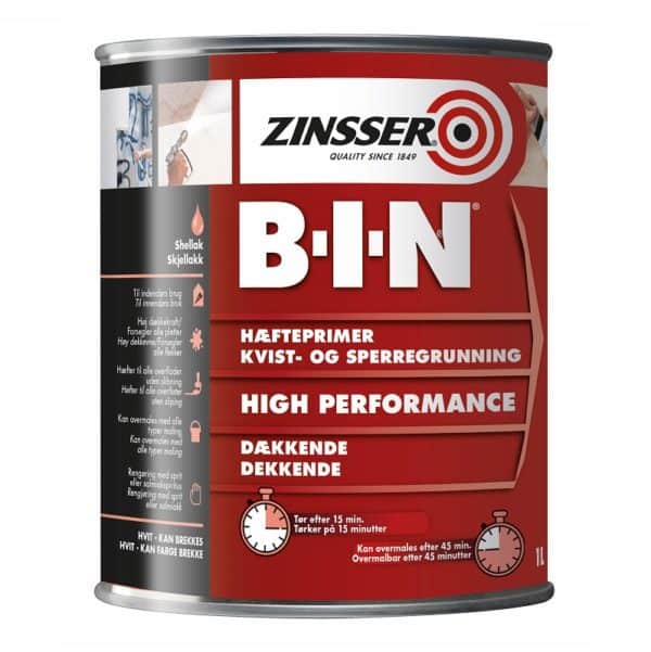 BIN Kvist-Sperre-Superheftgrunning Zinsser 1 liter