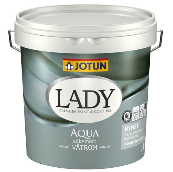 Lady Aqua våtromsmaling Silkematt 2,7 liter