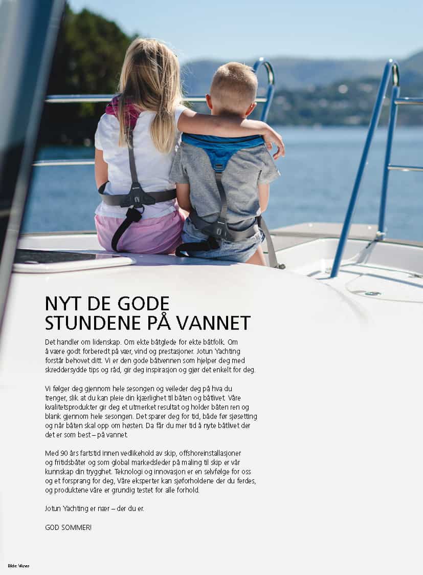Jotun Yachting sin brosjyre Båten