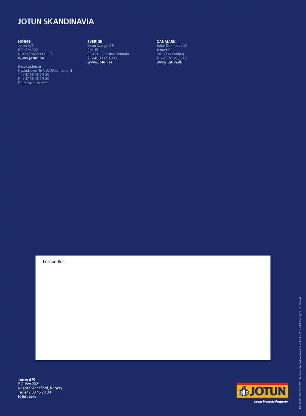 Jotun Yachting sin brosjyre Båten