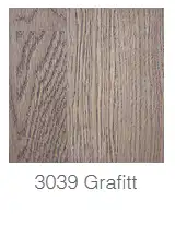 Fargeprøver på eik Osmo topoil 3039 Grafitt Silkematt