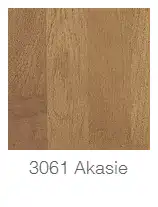 Fargeprøver på eik Osmo topoil 3061 Akasie Silkematt