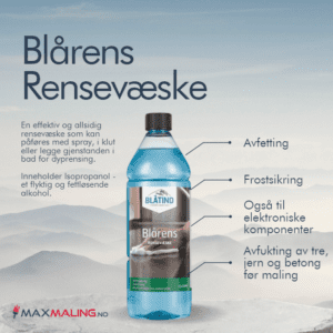 Isopropanol Blårens Blåtind - Rengjøring uten rester 1 L
