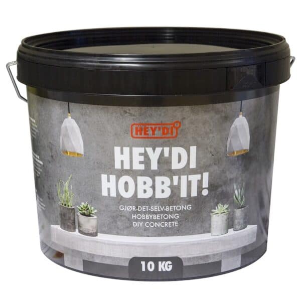 Fiberarmert Hobbybetong - Hey'di Hobb'it BetongGrå 10 kg Hey'di Hobb'it