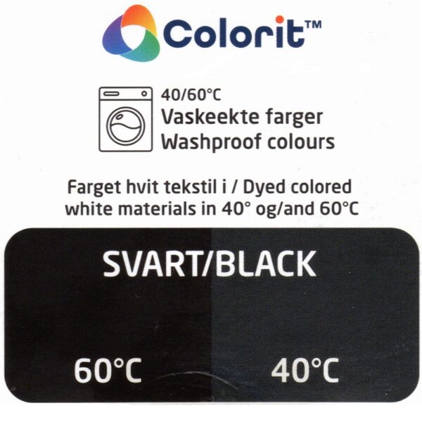 Tekstilfarge Colorit Svart