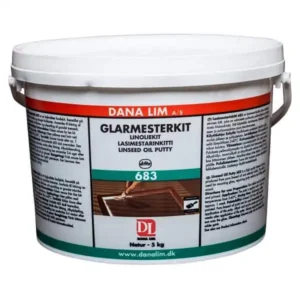 Linoljekitt Svart Åffa Glassmesterkitt Dana lim 5 kg