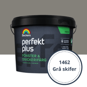 Beckers Perfekt Plus Vindusmaling - Høvlet Treverk 3 liter Ferdigblandet 1462 Grå Skifer
