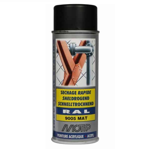 Spraylakk Sort RAL 9005 akryllakk | Matt - silkematt - blank 400 ml
