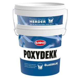 Glassklar Epoxy Gjøco Poxydekk Glassklar sett A+B 3 liter