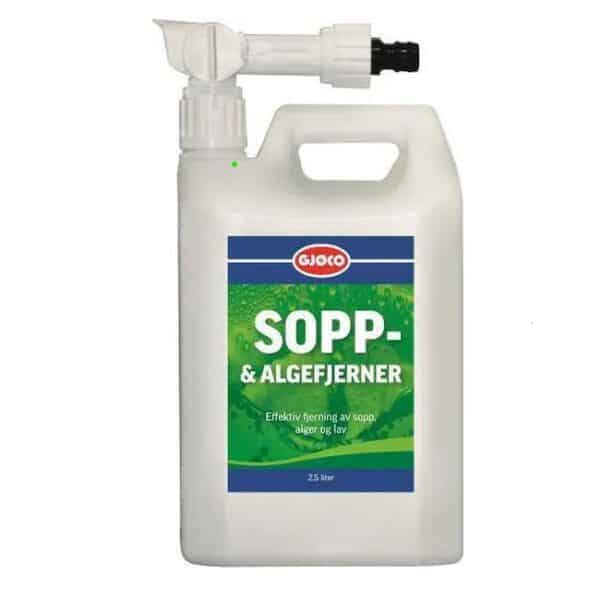 Gjøco Sopp og algefjerner med dyse for hageslange 2,5 liter