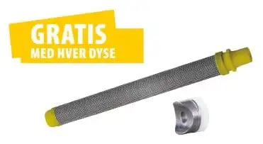 HEA dyse Wagner Gratis filter og dyseforsegling med hver dyse