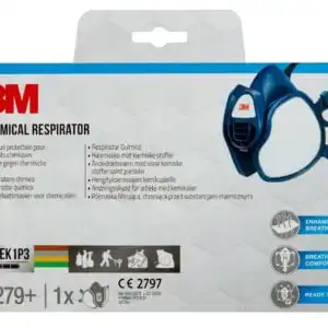 3M 4279 Vedlikeholdsfri Halvmaske FFABEK1P3 mot gass og støv info