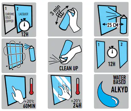 Maston Dekorspray Lacquer klarlakk bruksanvisning