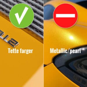 tette farger forklarende produktbilde