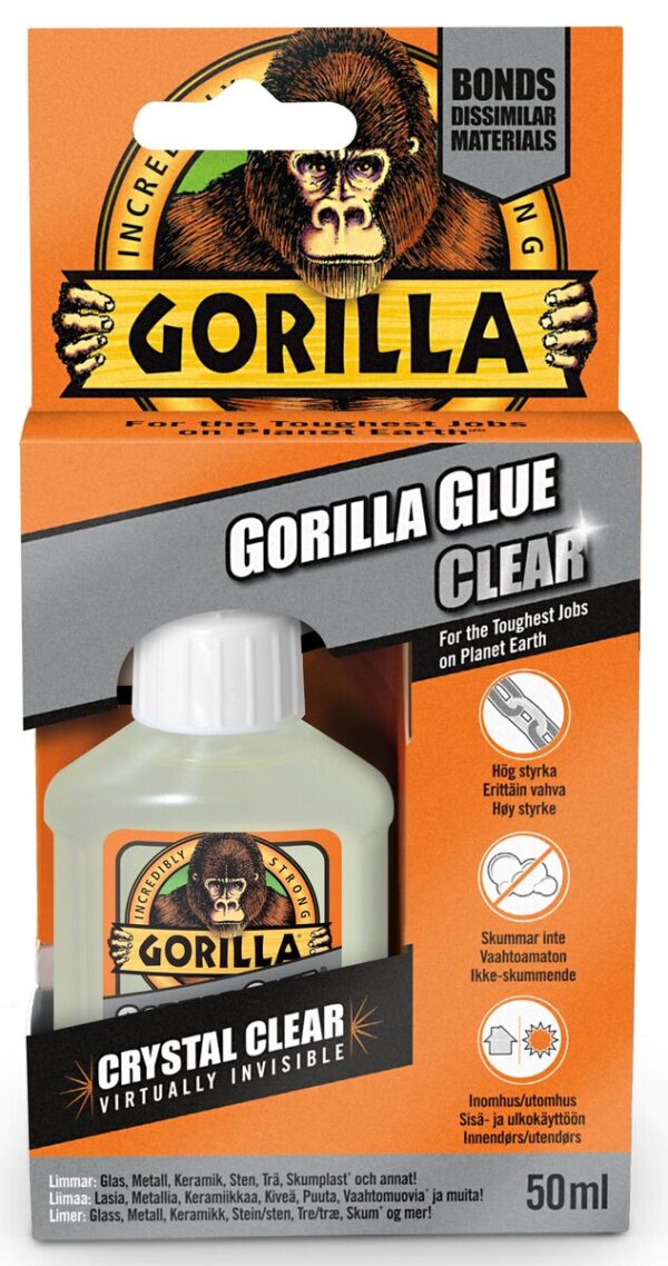 LIM GORILLA GLUE CLEAR 50ml (5) UNIVERSALLIM GORILLA - Bilde 2