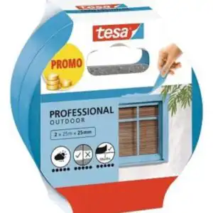 MASKERINGSTAPE 56214 PROFESSIONAL BLÅ 25mmx25m 2pk OUTDOOR TESA