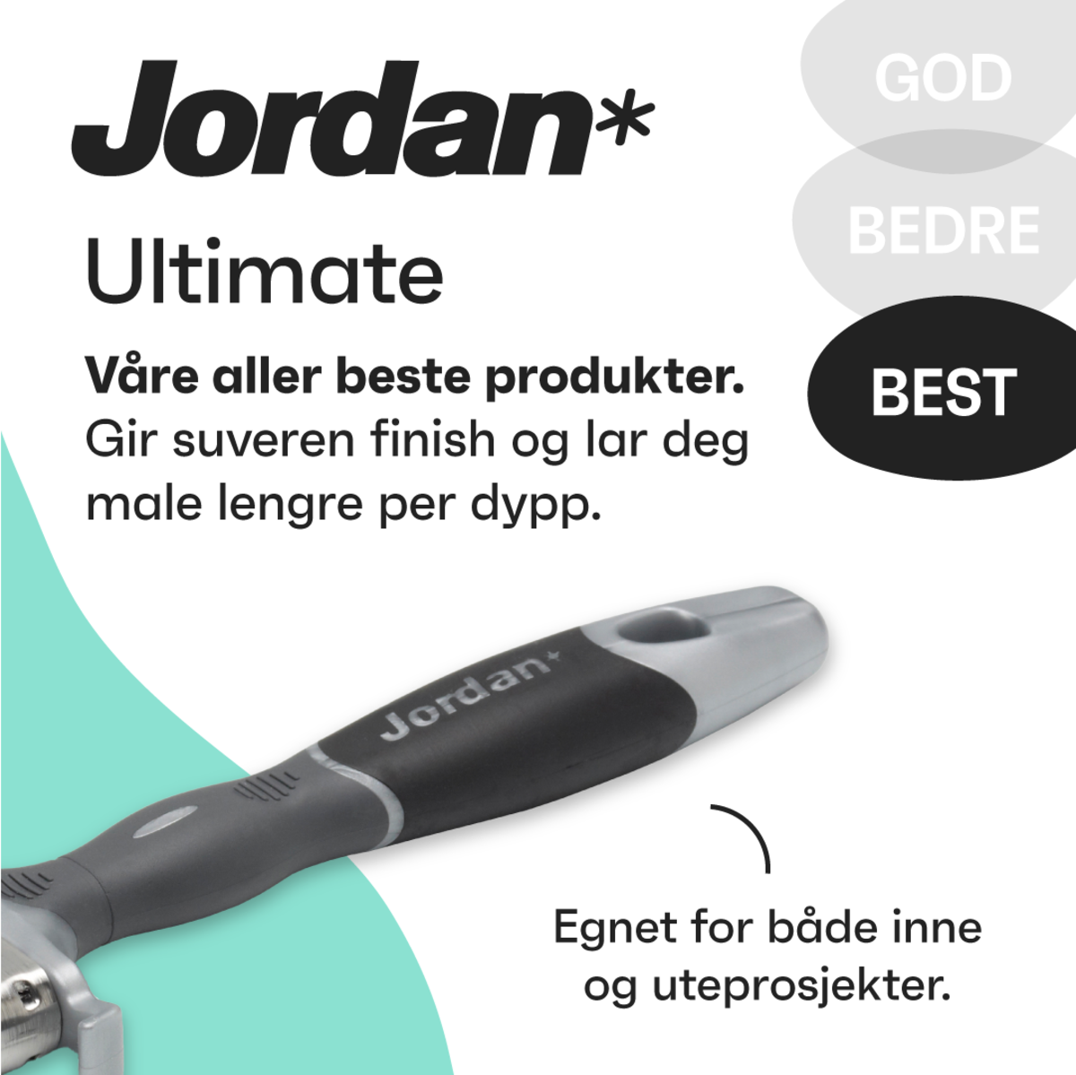 PENSEL ULTIMATE 35mm OVAL SKRÅ PRESISJON SMARTETUI JORDAN