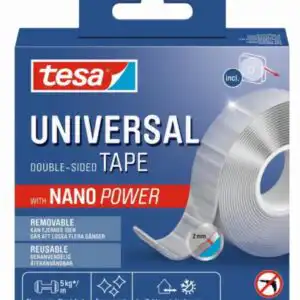 MONTERINGSTAPE NANO POWER 30mmx3m UNIVERSALTAPE TIL GLATTE OVERFLATER TESA