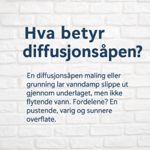 Hva betyr diffusjonsåpen – og hvorfor er det viktig i maling og murprodukter?