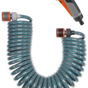 Spiralslange sett 10m m/koblinger og dusjpistol Gardena