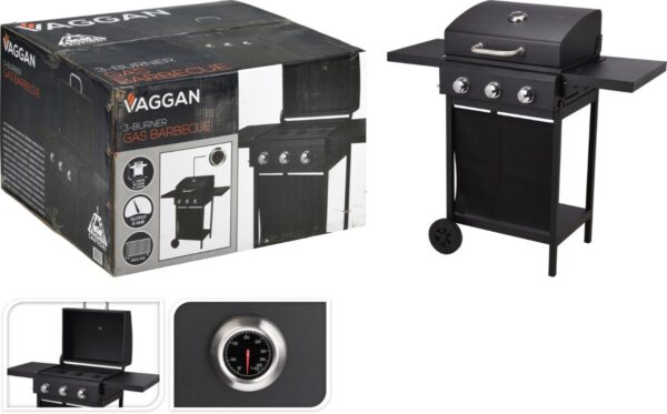 Gassgrill 3 brennere Vaggan (uten slange og regulator)