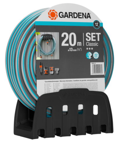 Slangeholder vegg m/slange og startsett Gardena